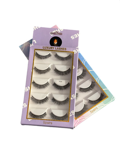 Pack of 5 Affordable Mink Eyelashes