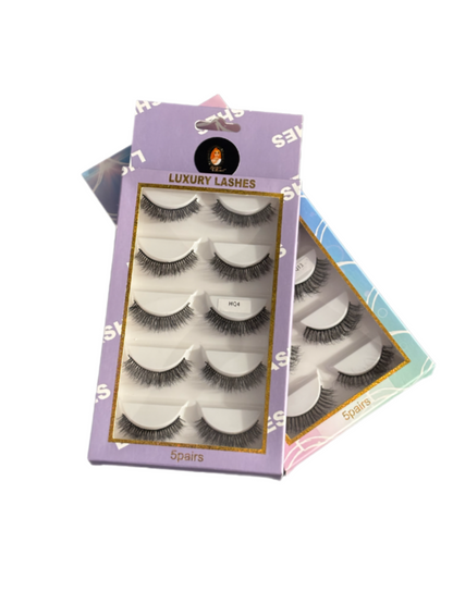 Pack of 5 Affordable Mink Eyelashes